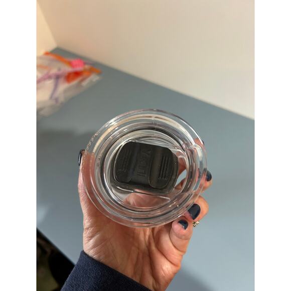 Yeti Rambler 20 oz with handle and strong hold lid white - stickers can come off - Picture 2 of 8